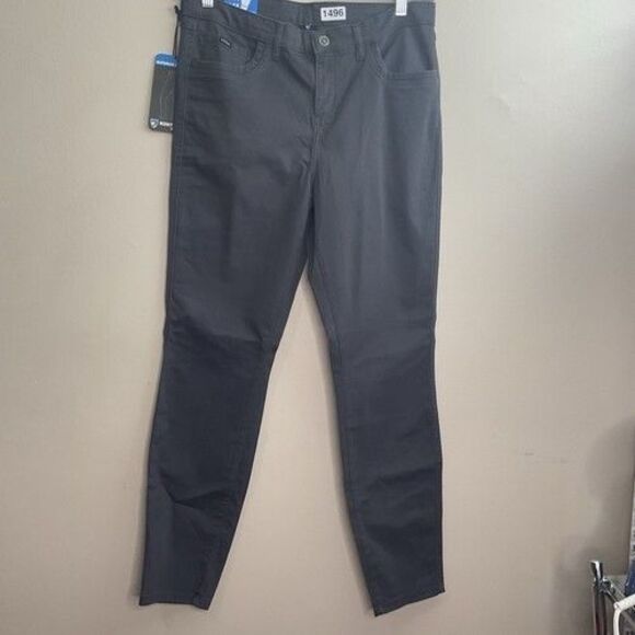 NWT Kuhl Wicking Gray Stretch Kontour Flat Front Skinny Pants Women Size 14 - Picture 13 of 15